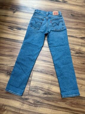 Levi's High Rise Straight Leg Wedgie Jeans - Blue